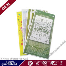 High Quality environmental Custom Printed Microwave Popcorn Paper Packaging Bag Green Color Stripe Pattern Popcorn Bag